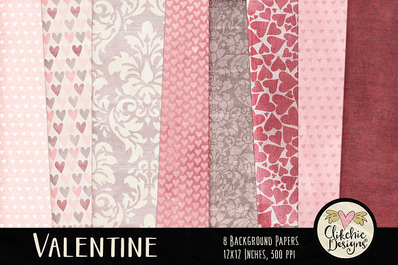 Valentine Background Textures preview 6