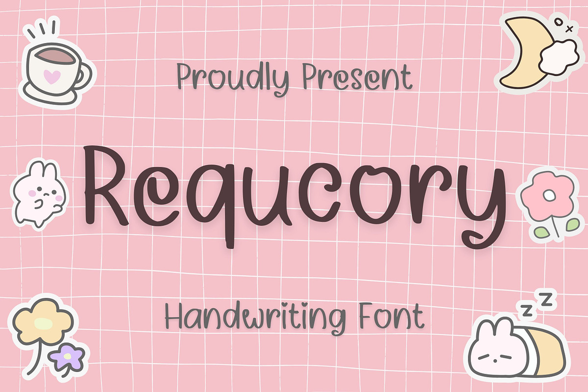 Requcory Lovely Font, a Handwritten Font by Aisyah (Photo 1 of 5)