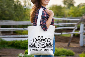 Halloween Design Howdy Pumpkin Cut