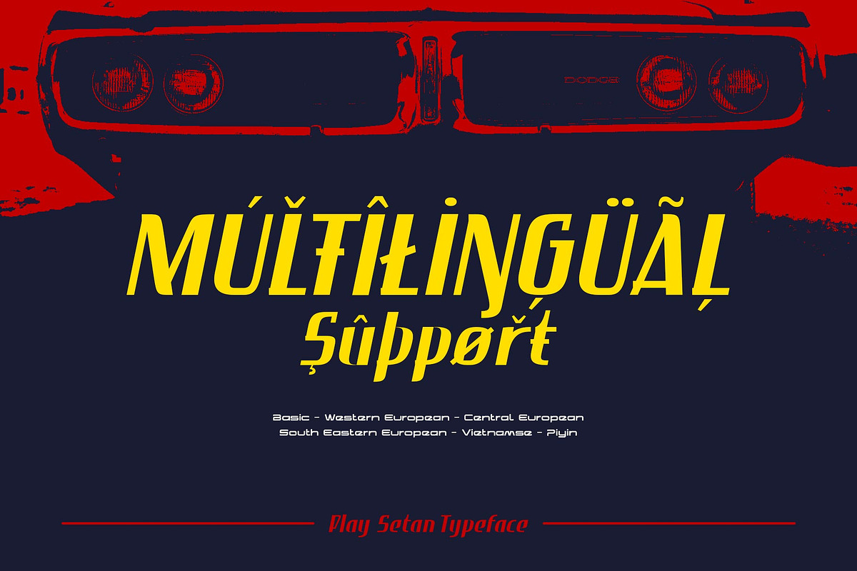 Play Setan Typeface, a Sans Serif Font by alit design (Photo 7 of 15)