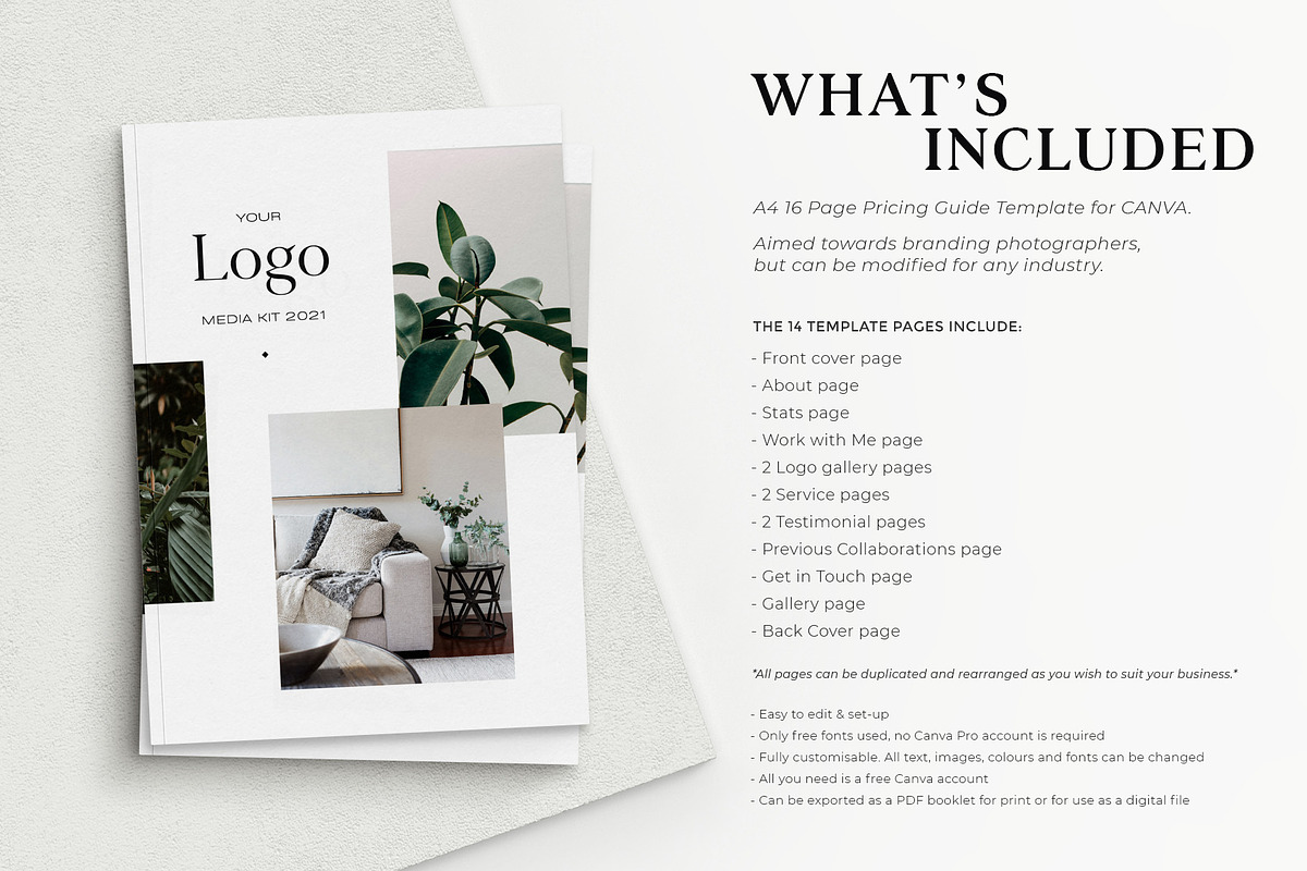 Megan CANVA Media Kit, a Magazine Template by Gillian Sarah (Photo 2 of 10)