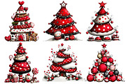 Christmas Tree Clipart Bundle, an Illustration by Pixels.Craft (Thumbnail 6 of 6)