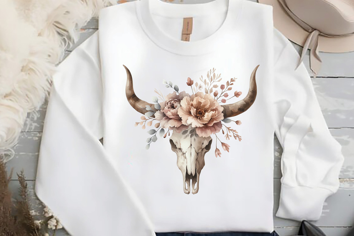 Western Desert Cow Skull Boho, an Illustration by DreamCafeArt (Photo 4 of 5)