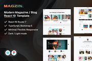 Magzin - Magazine & Blog React 19, a React Template by AliThemes (Thumbnail 1 of 2)