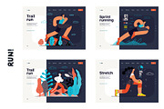 RUN! flat vector illustrations set, a Templates & Theme by Grivina's shop (Thumbnail 13 of 24)