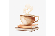 Prompt Watercolor Coffee Clipart, a Decorative Illustration by Creative design (Thumbnail 3 of 7)