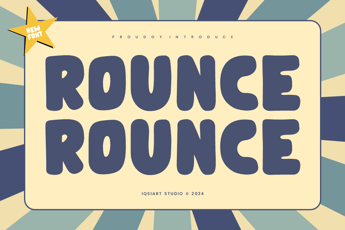 Rounce - Round Font, a Sans Serif Font by Iqsiart Studio (Photo 1 of 6)