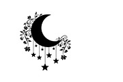Moon Hanging Silhouette Bundle, an Illustration by Gaye Art (Thumbnail 23 of 31)