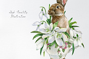 Watercolor spring easter clipart, an Animal Illustration by yana.fefelova (Thumbnail 3 of 5)