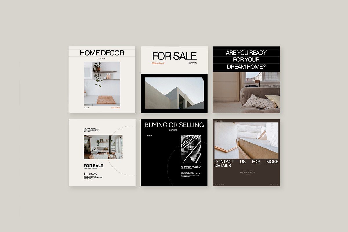 Real Estate Instagram  Templates, a Social Media Template by Prapti Design (Photo 4 of 14)