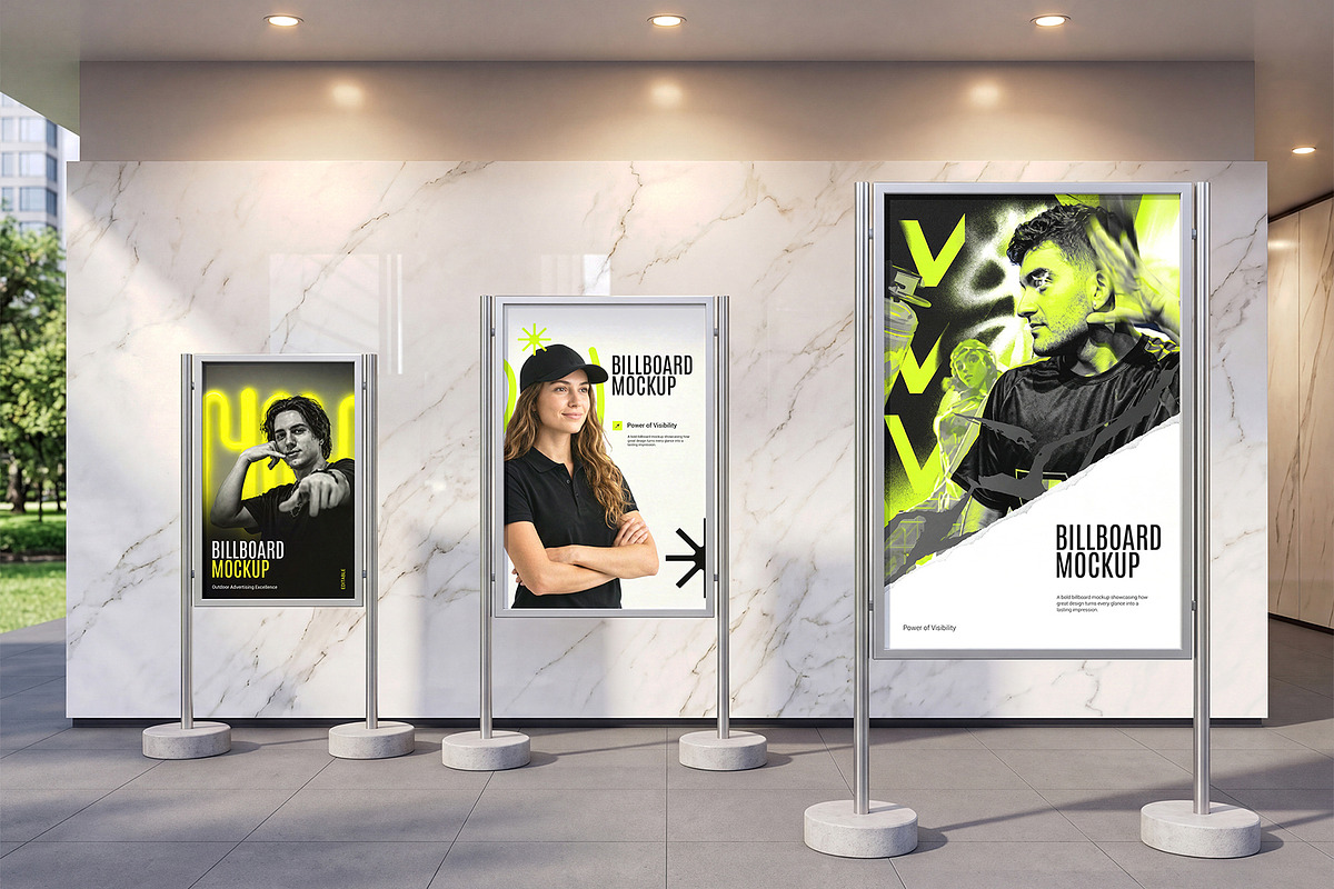 Indoor Billboard Mockup Bundle, an Advertising Mockup by graphypix (Photo 11 of 13)