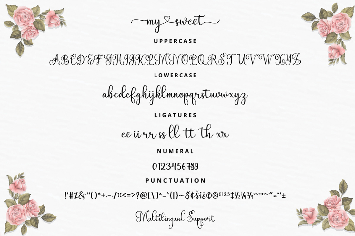 My Sweet, a Script Font by Cut Story (Photo 9 of 12)