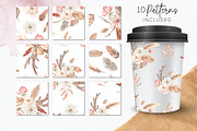 Watercolour Bohemian Florals Neutral, a Decorative Illustration by Bloomella (Thumbnail 6 of 8)