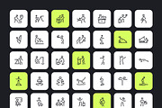300 Fitness Icons, an Outline Icon by Prosymbols (Thumbnail 9 of 9)