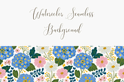 Blue Hydrangea Floral Seamless, a Pattern Graphic by Pati Charm Studio (Thumbnail 3 of 6)