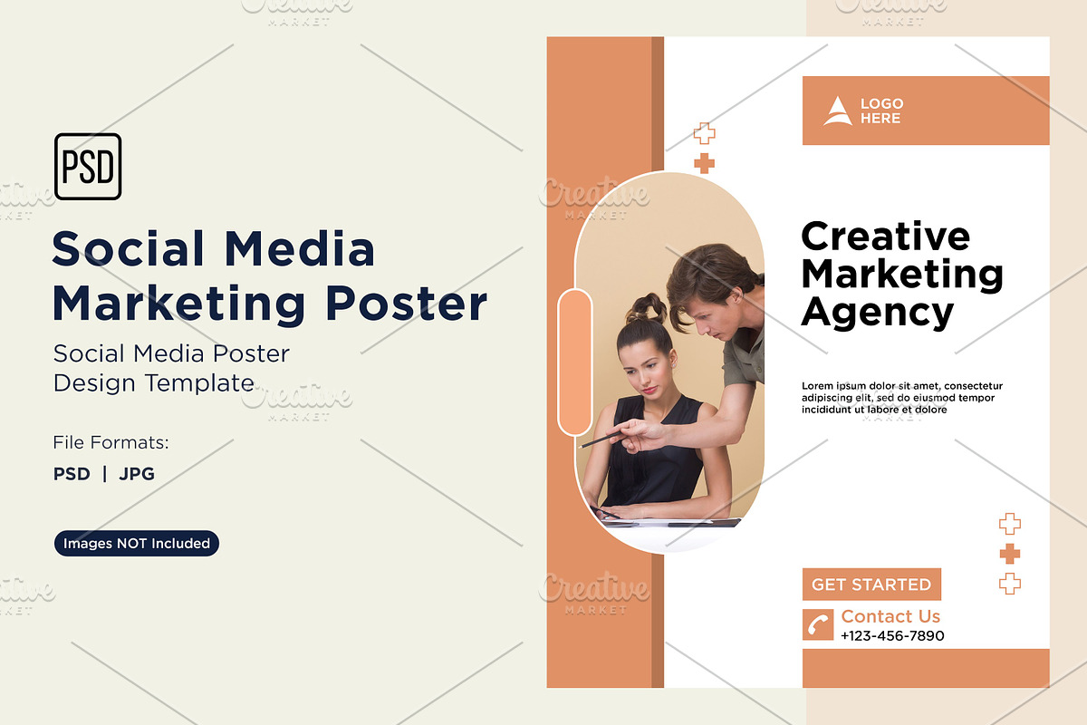 Social Media Marketing Poster Design, a Design Template by shahsoft (Photo 1 of 2)