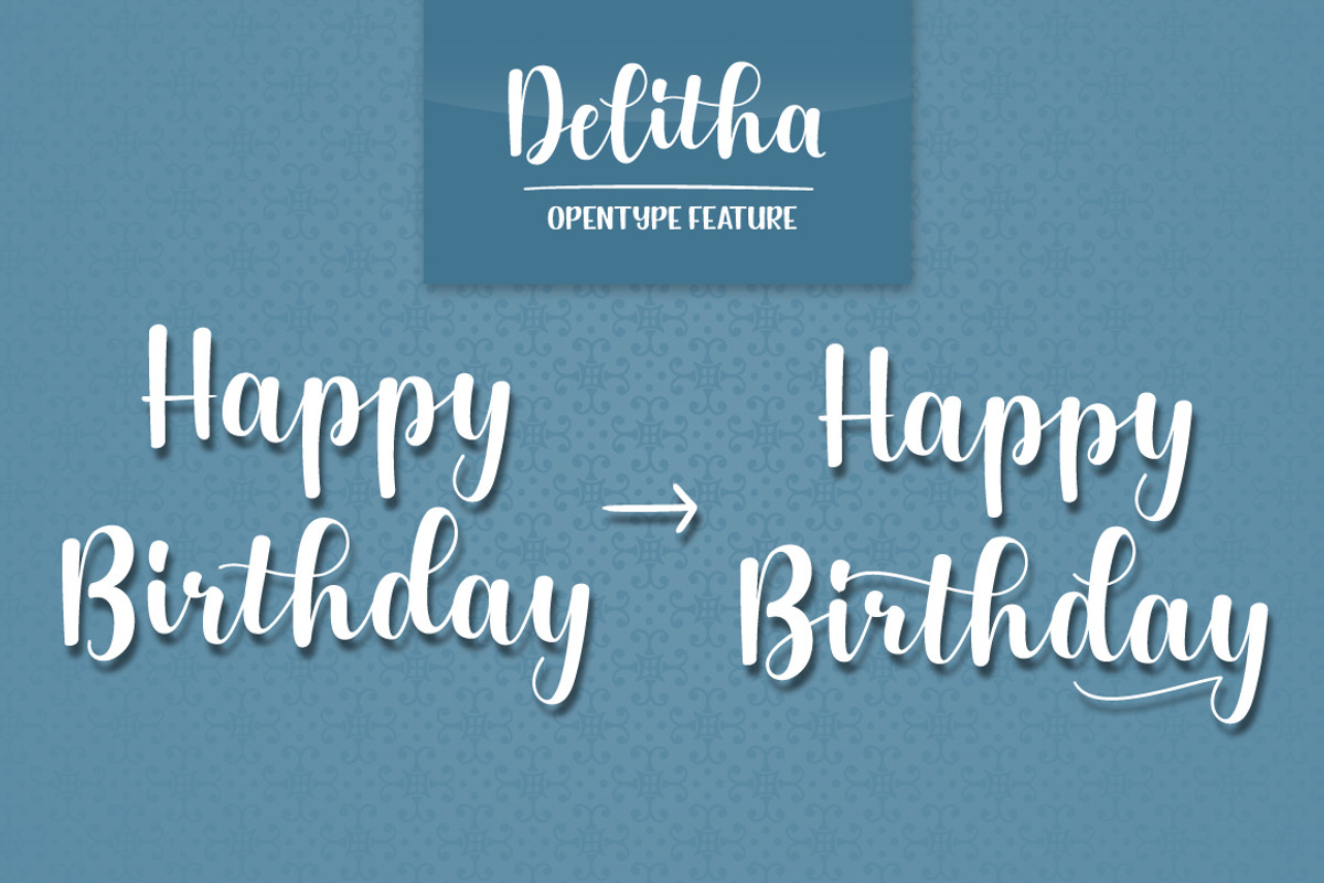 Delitha Font preview 4