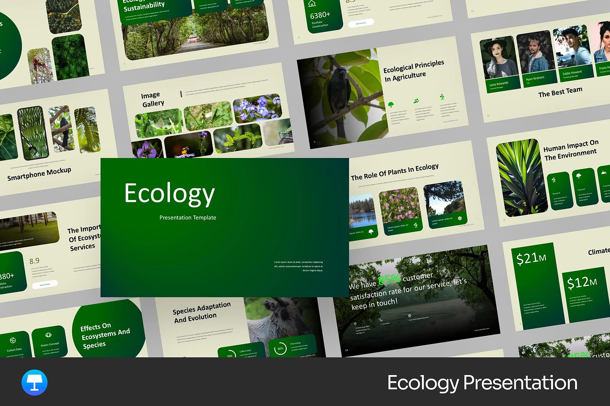Ecology Environment Keynote Template, a Presentation Template by Fit-tee (Photo 1 of 2)