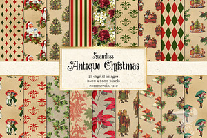 Antique Christmas Digital Paper