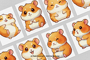 15 Bundle Watercolor Baby Hamster, an Animal Illustration by Morspective (Thumbnail 3 of 8)