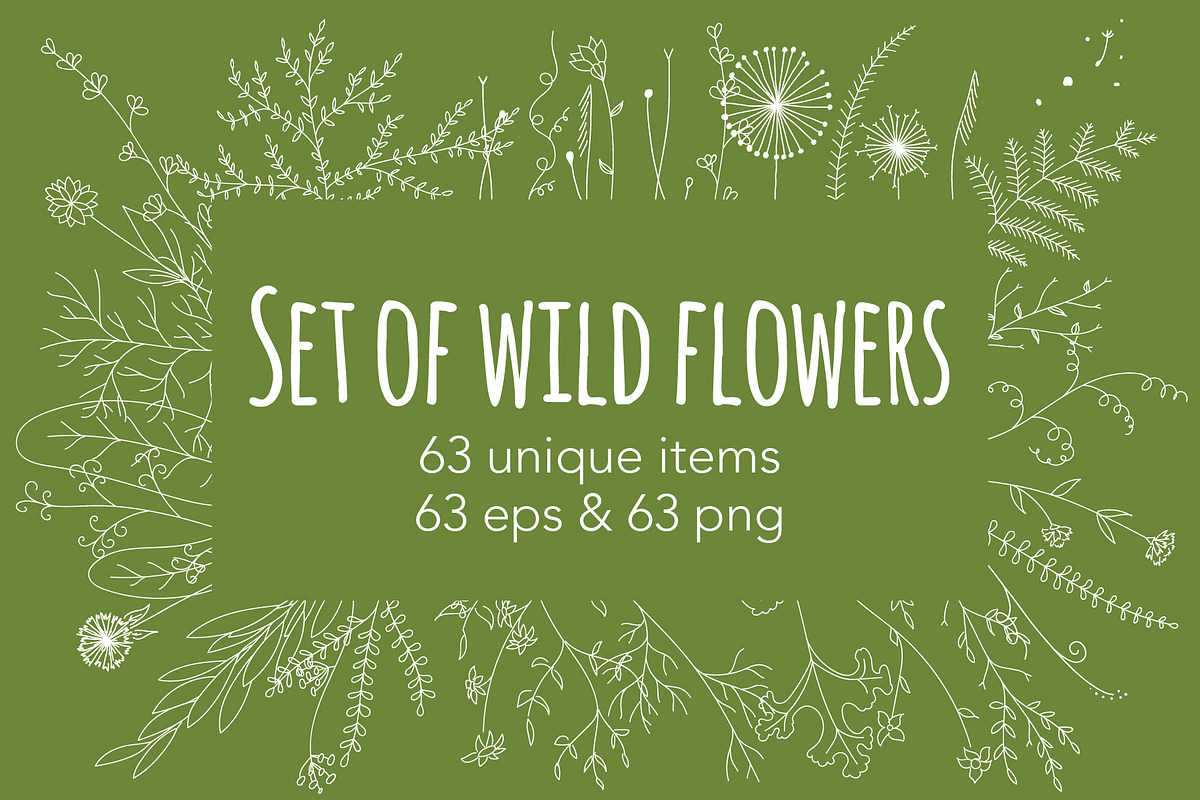 Set of wild flowers, an Object Graphic by Red_cat (Photo 1 of 8)