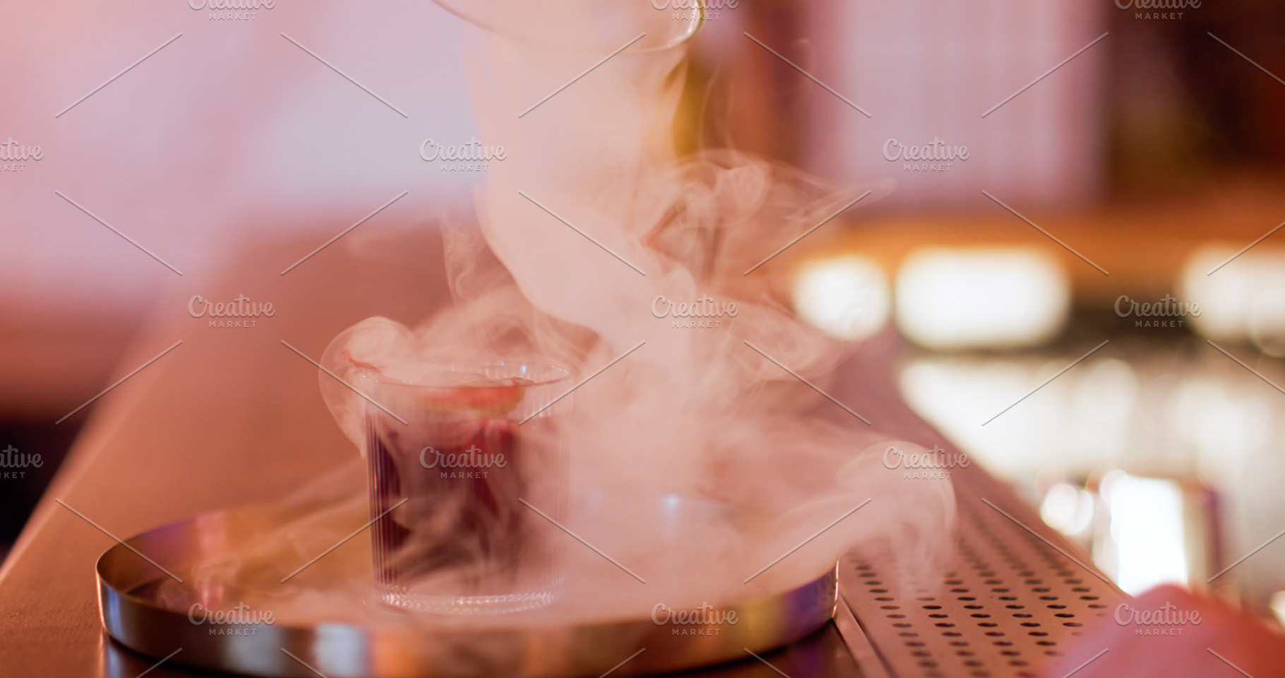 Cocktail smoke serving drink glass, a Food & Drink Photo by Photo Drive Studio
