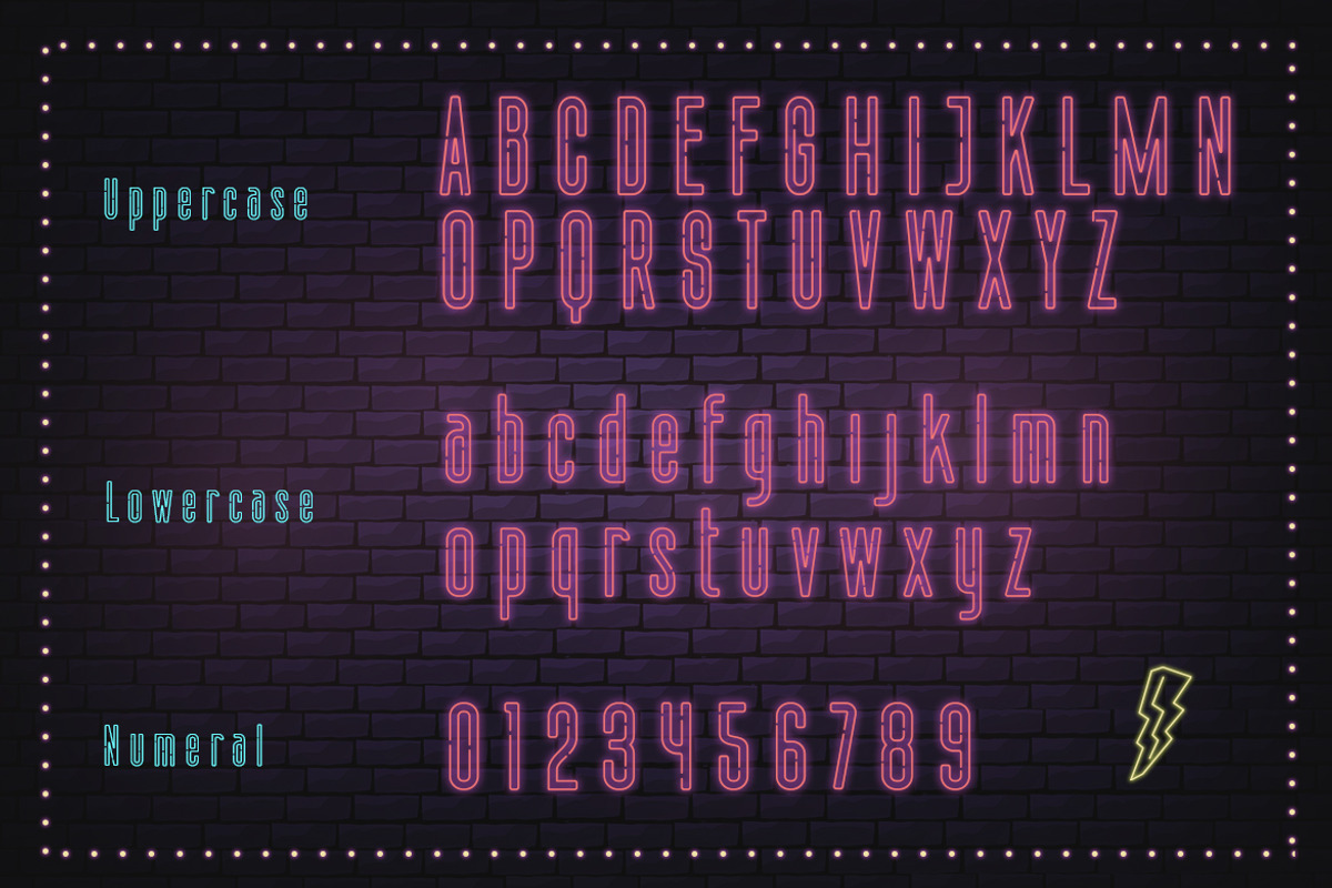 Night Vibes - Neon Light Font, a Font by Typefactoryco (Photo 2 of 7)