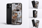 iPhone 16 Mockup, an iPhone Mockup by xavier_studio (Thumbnail 1 of 5)