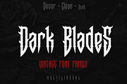 DarkBlades, a Font by Sentavio (Thumbnail 1 of 12)