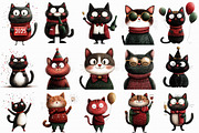 New Year Cat Clipart, an Illustration by Libby Wishes (Thumbnail 2 of 7)