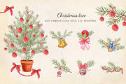 Christmas Treats & Decor watercolor, a Decorative Illustration by Nastya Che (Thumbnail 4 of 11)