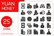 Yuan Cash Money Icons Set, a Finance Illustration by Designfour (Thumbnail 1 of 7)