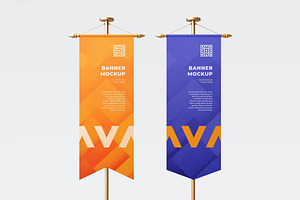 Vertical Banner Mockup, an Advertising Mockup by zpackcreative