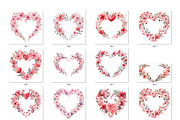 Valentines wreath watercolor hearts, an Object Graphic by MyLittleMeow (Thumbnail 3 of 7)