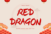 Red Dragon - Modern Chinese New Year, a Sans Serif Font by overlaytemplates (Thumbnail 1 of 4)