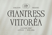 Chantress Vittorea, a Serif Font by Dora Typefoundry (Thumbnail 1 of 12)