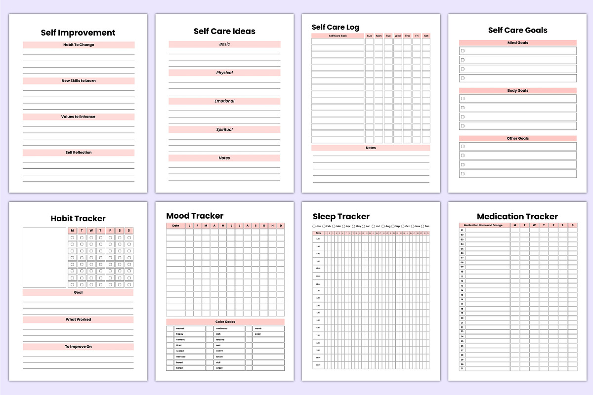 2024-25 Self Love Workbook Canva Kdp, a Stationery Template by Mustafiz (Photo 6 of 7)