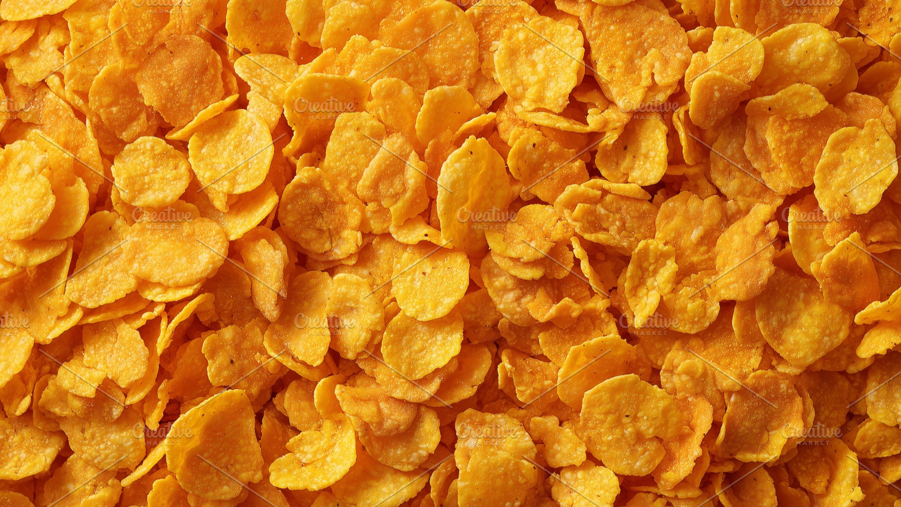 Toasted corn flakes texture, a Food & Drink Photo by Mockup Bureau