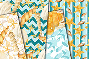 Seashell paper pack, a Pattern Graphic by DarinaDigital (Thumbnail 4 of 4)