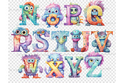 Monsters Alphabet | Cute Monsters, a Decorative Illustration by GlamArtZhanna (Thumbnail 5 of 5)