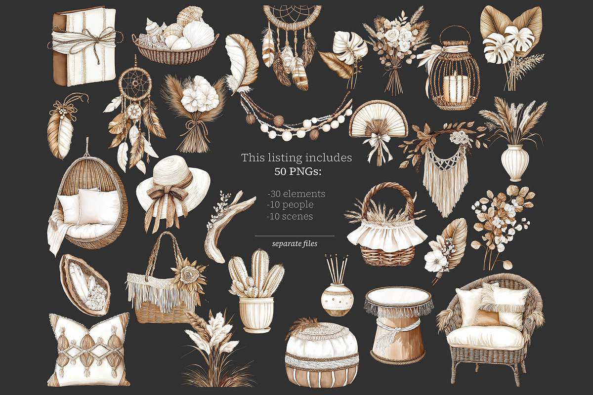 Summer Clipart Beach Art | Neutral, a Person Illustration by GlamArtZhanna (Photo 6 of 8)