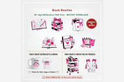 Book Besties Clipart Bundle, a Person Illustration by Tanya Kart (Thumbnail 11 of 12)