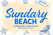 Sundary Beach A Modern Script & Sans, a Script Font by cocodesign (Thumbnail 1 of 8)