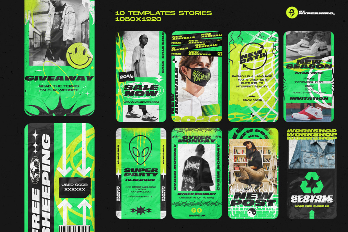 Modern Instagram Templates, a Social Media Template by HYPER HIROⓇ (Photo 3 of 6)