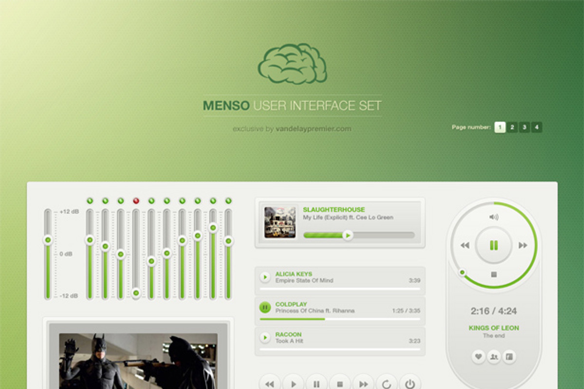 Menso UI Set Light, a Websites & App Template by vandelay