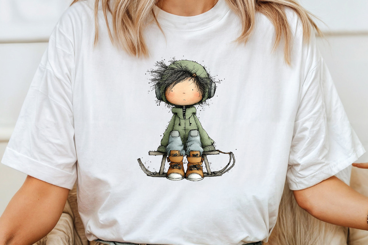 Whimsical Winter Kids Clipart Bundle, an Illustration by CraftArtStudio (Photo 4 of 6)