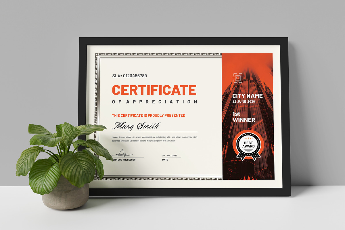 Certificate Template preview 2