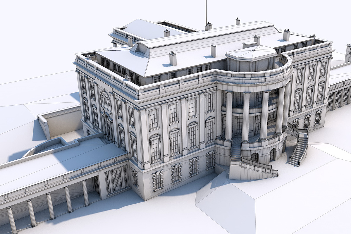 The White House Complex Washington L, an Architecture 3D Model by multimedia4ds (Photo 14 of 16)
