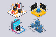 Set isometric illustrations for web., a Technology Illustration by Andrew_Derr (Thumbnail 2 of 4)
