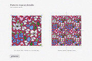Bold Folk Naive Dark Floral Pattern, a Pattern Graphic by likorbut (Thumbnail 4 of 14)